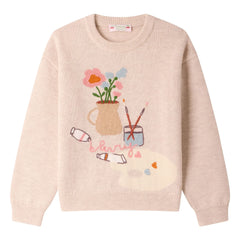Bonpoint - Jersey de lana teñido con tahini | Beige