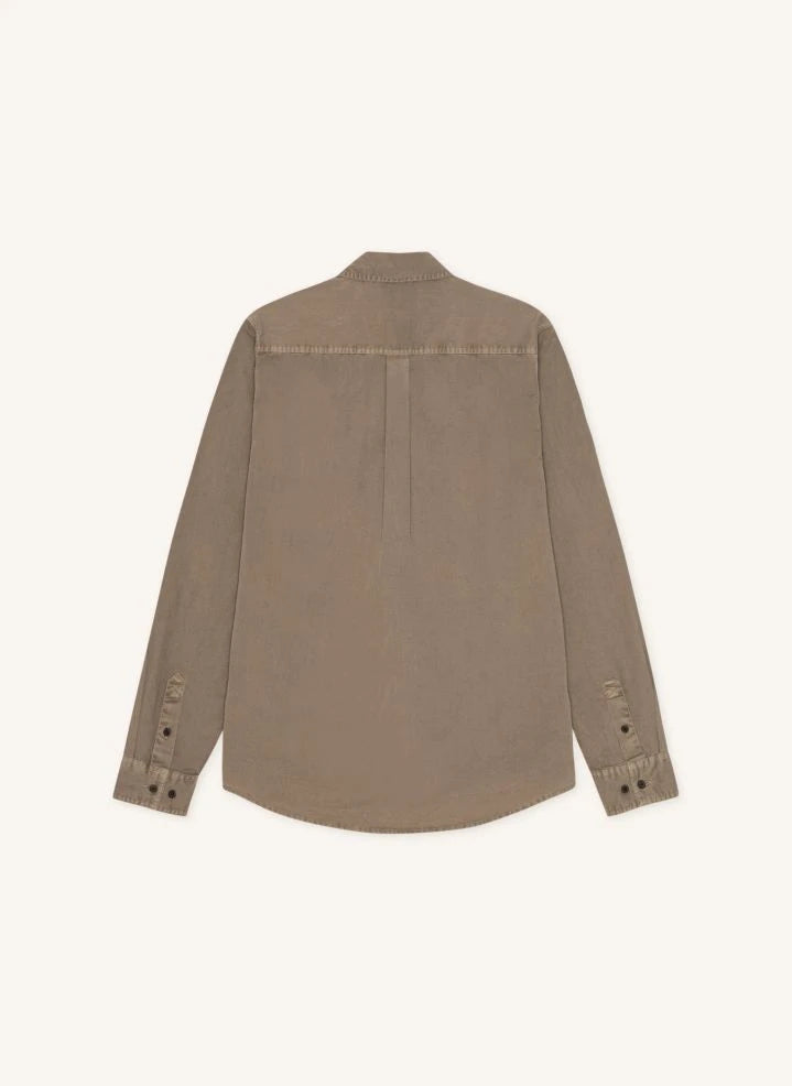 Les Deux - Camisa Lisa | Beige Oscuro