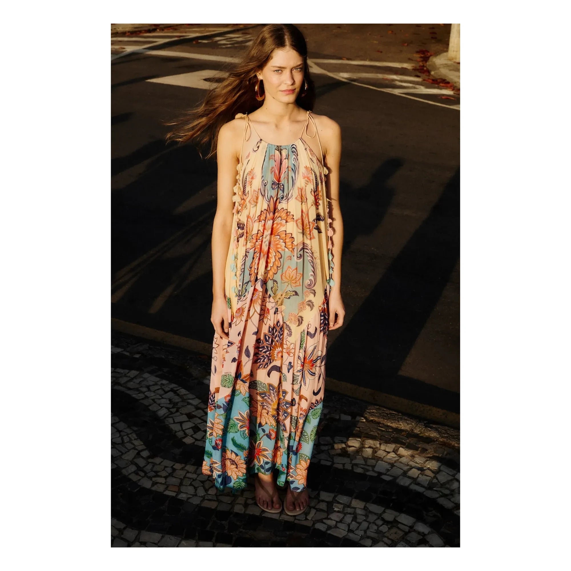 Farm Rio - Vestido Delhi Boho | Rosa