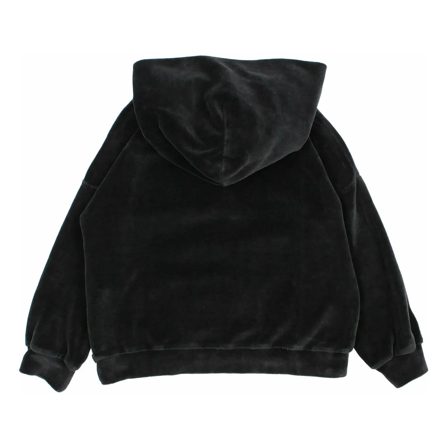 Búho - Sudadera con capucha de algodón orgánico aterciopelado | Gris carbón