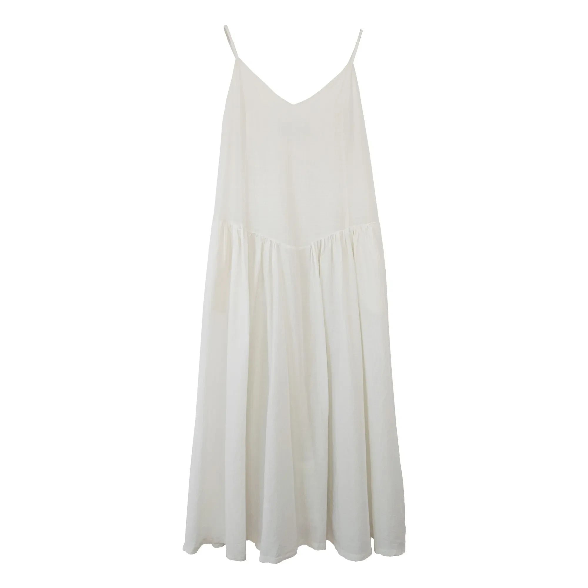 THEAVANT - Vestido Grace de Algodón y Popelín de Seda | Blanco