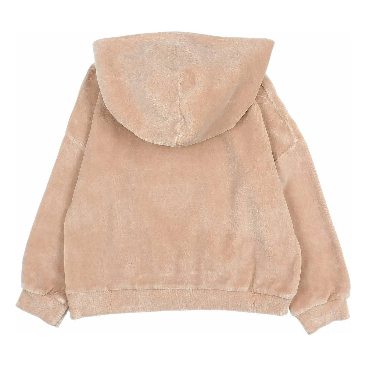 Búho - Sudadera con capucha de algodón orgánico aterciopelado | Rosa