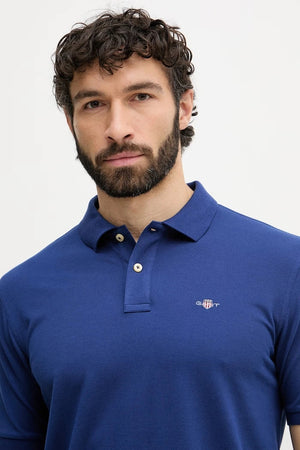 Camiseta de algodón para hombre con cuello tipo Gant