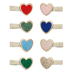 Mimi & Lula - Set de 8 mini horquillas Corazón | Oro