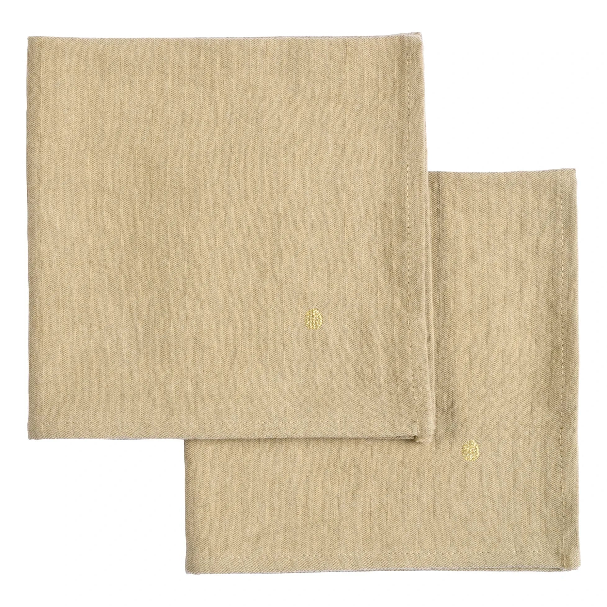 La cerise sur le gâteau - Toallas de invitados Marcel - Set de 2 | Beige