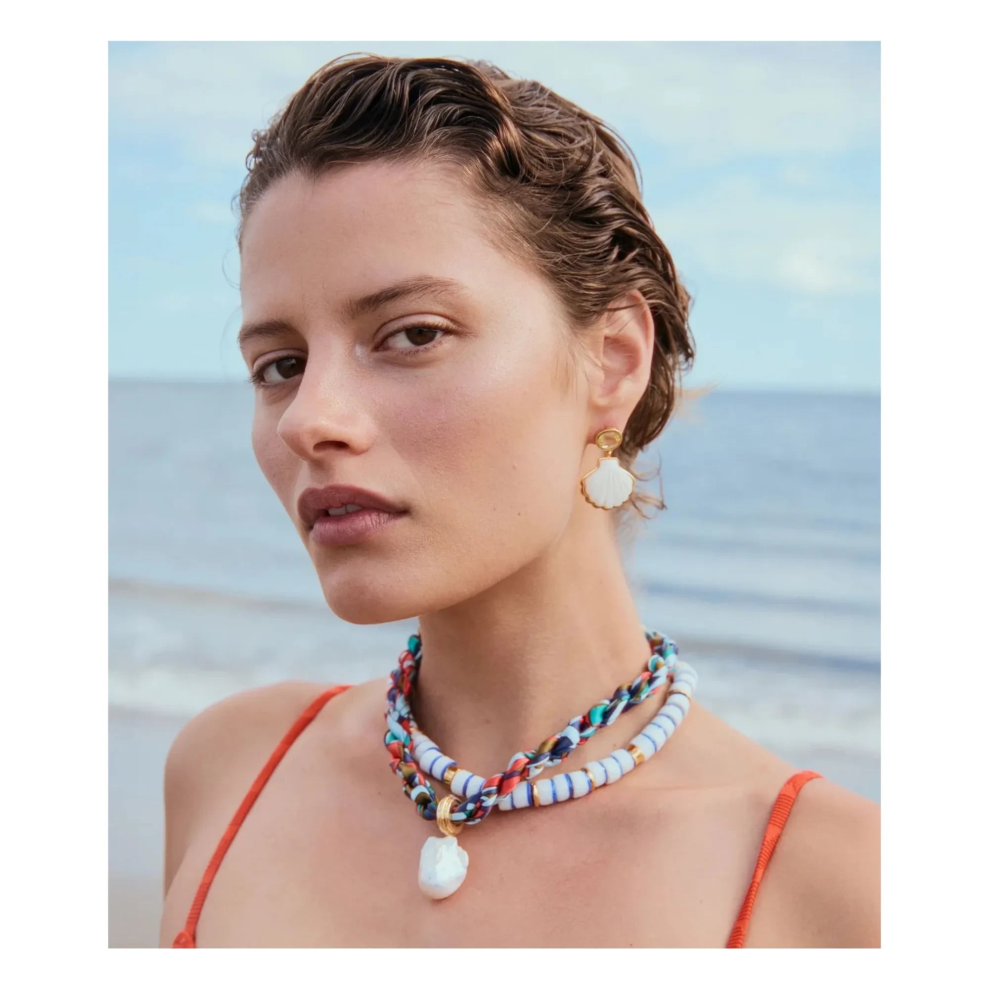 Lizzie Fortunato - Collar trenzado | Rojo