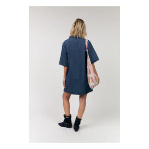 Lollys Laundry - Vestido de algodón Mola | Azul denim