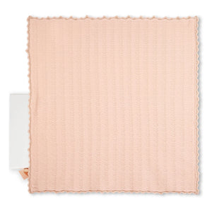 Chloé - Manta de algodón orgánico | Rosa empolvado