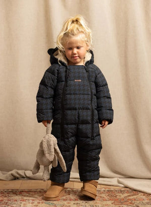 Töastie - Chaqueta Cloud Houndstooth impermeable hecha de fibras recicladas | Azul