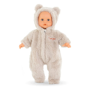 Corolle - Traje de piloto de oso de peluche para muñecas - 30 cm | Beige