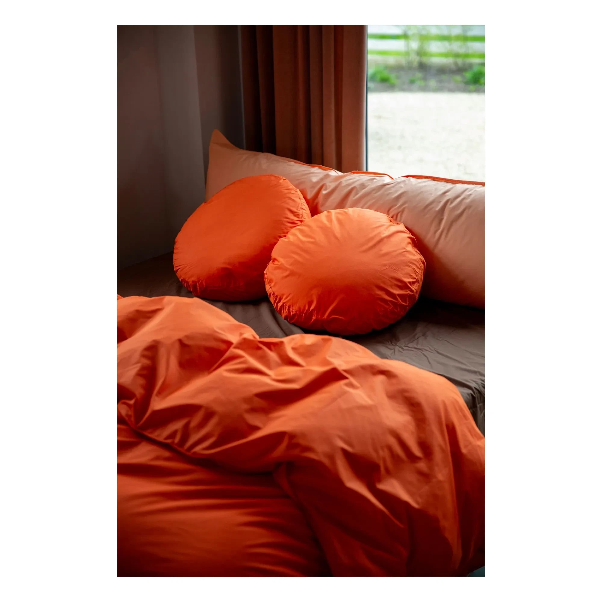 Suite 702 - Funda nórdica de percal orgánico - Naranja Amapola | Naranja