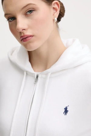 Sudadera con capucha y cremallera de algodón para mujer Polo Ralph Lauren