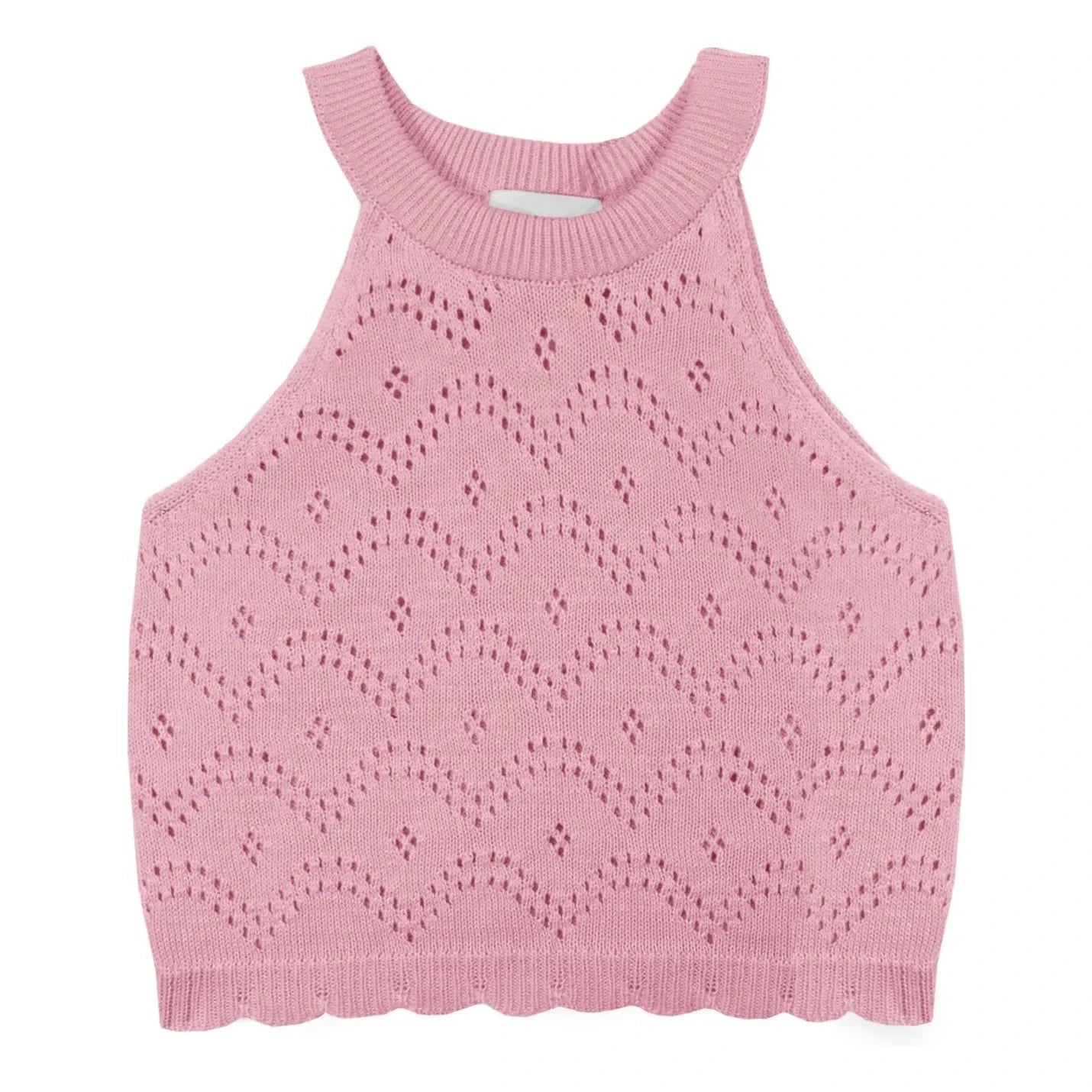 Mipounet - Top de ganchillo Gala | Rosa empolvado