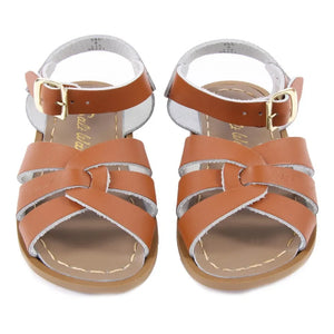 Salt-Water - Sandalias de piel impermeables con tiras cruzadas originales | Camel