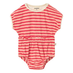 Cozmo - Body de tela de rizo a rayas Gianna | Rojo