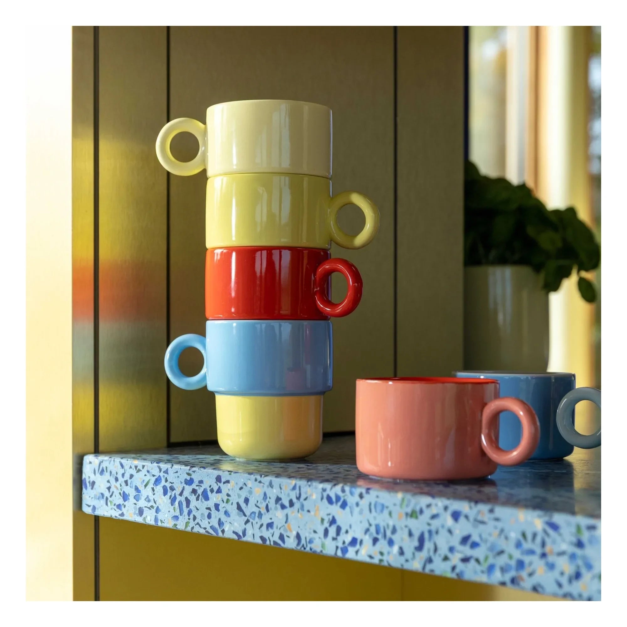 &Klevering - Tazas Chiquito - Set de 2 | Rojo ladrillo