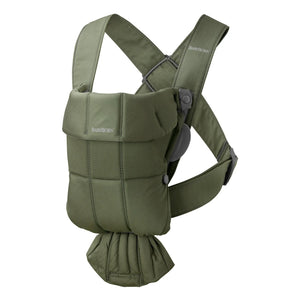 BabyBjörn - Mochila portabebé Mini de algodón | Verde oscuro