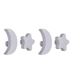 Nofred - Ganchos Estrella y Luna - Set de 4 | Lila