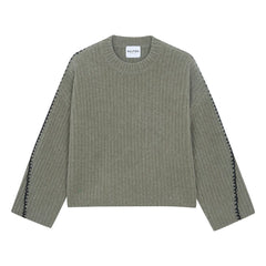 Kujten - Jersey de cachemir Ilana | Caqui moteado