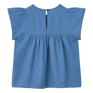 Copenhagen Colors - Blusa con borlas de algodón orgánico | Azul