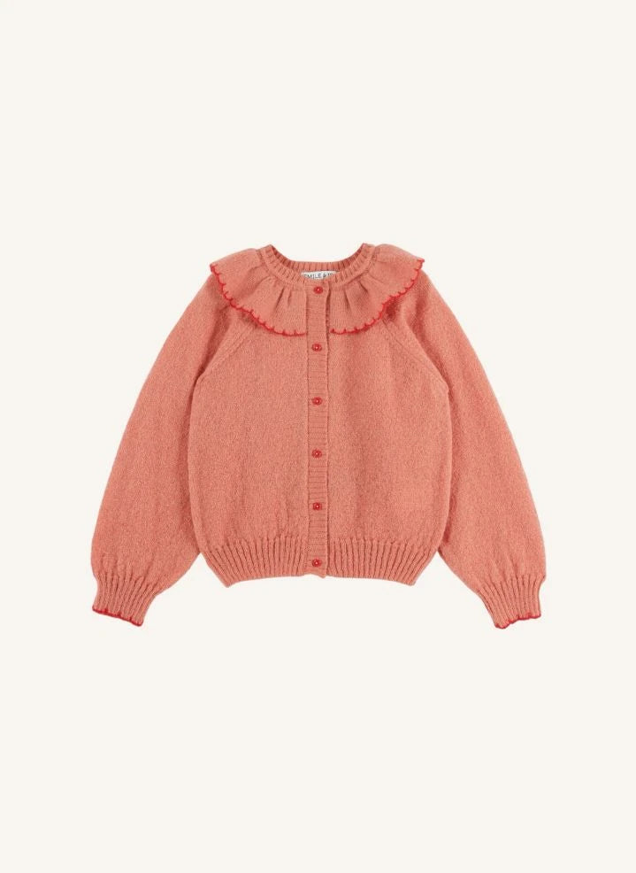 Emile et Ida - Cárdigan de mohair rosa con flores