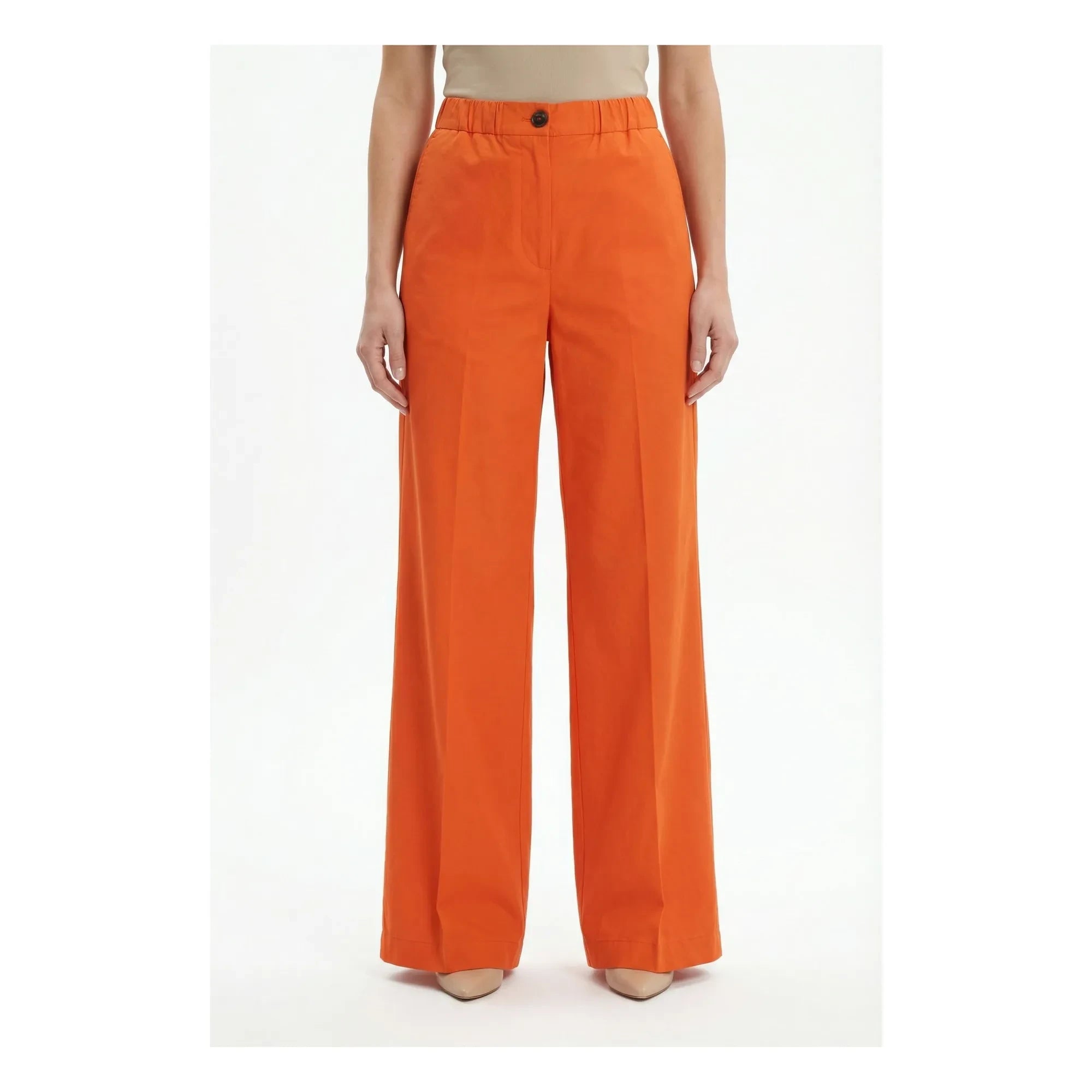 Pomandère - Pantalones de gabardina de algodón | Coral