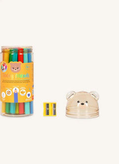 Legami - Set de lápices de colores Teddy Friends de 24 piezas