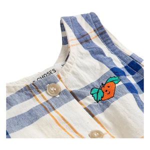 Bobo Choses - Mono de algodón orgánico con estampado de tartán | Crudo