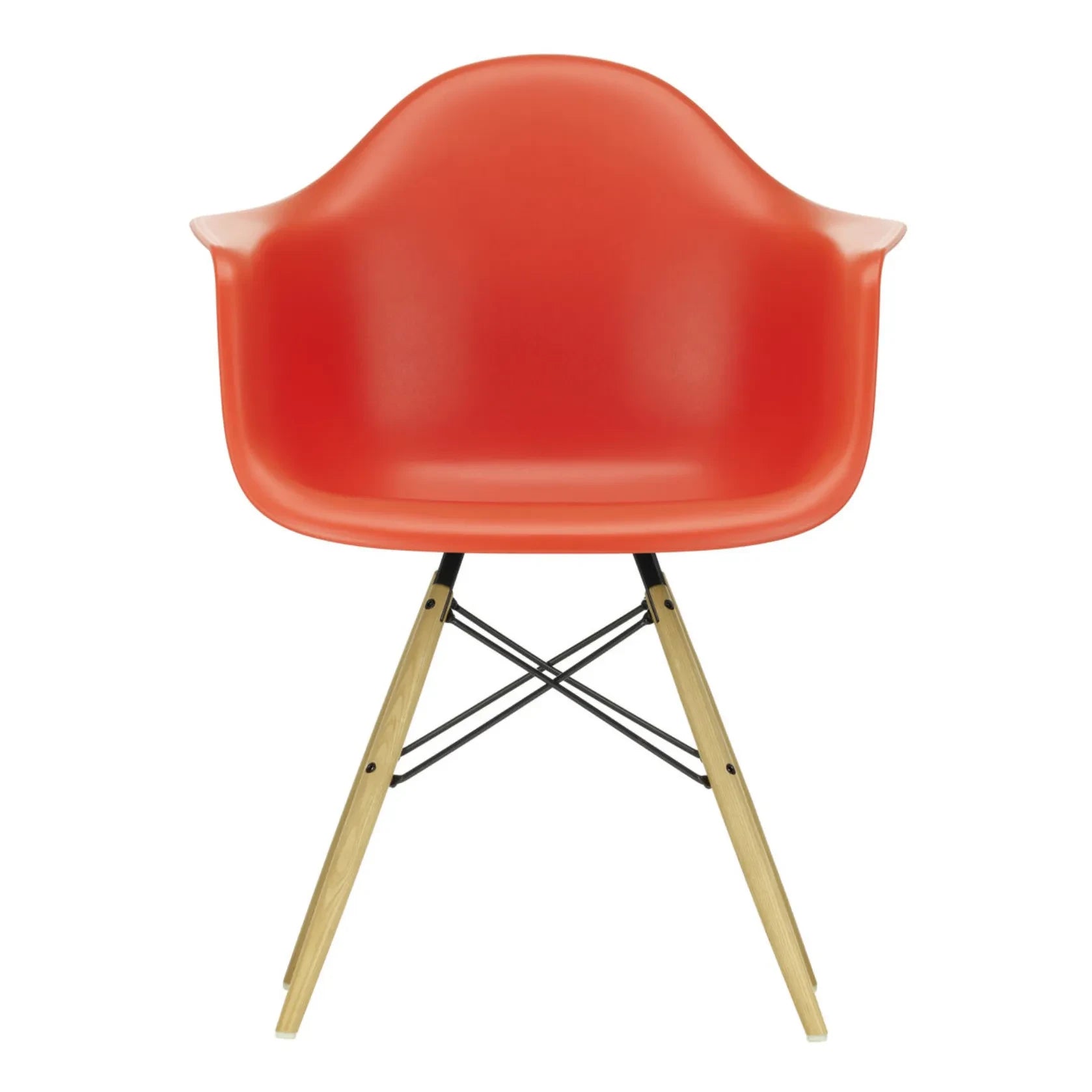 Vitra - Silla DAW - base de arce - Charles & Ray Eames | Rojo amapola