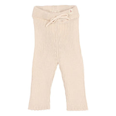 Búho - Leggings de Algodón Orgánico Acanalado | Rosa Pálido