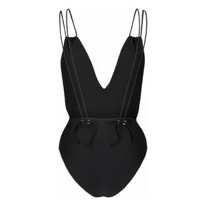 Anja Paris - Le Piccolo Bañador de una pieza con textura de nido de abeja | Negro