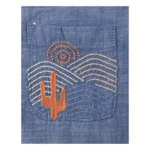 Gingersnaps - Camisa Chambray Bordada Lewis | Azul