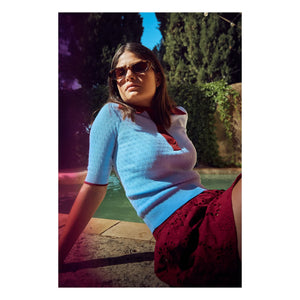 Indee - Camiseta Polo de Pana Vietnam | Azul Claro