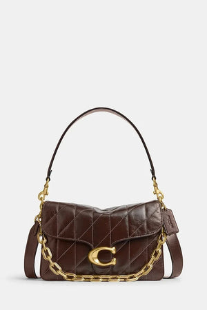 Bolso de hombro Coach Tabby Chain de cuero acolchado