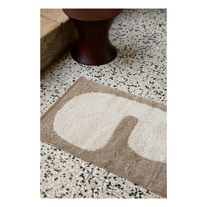 Ferm Living - Alfombra de baño Lay | Marrón Topo