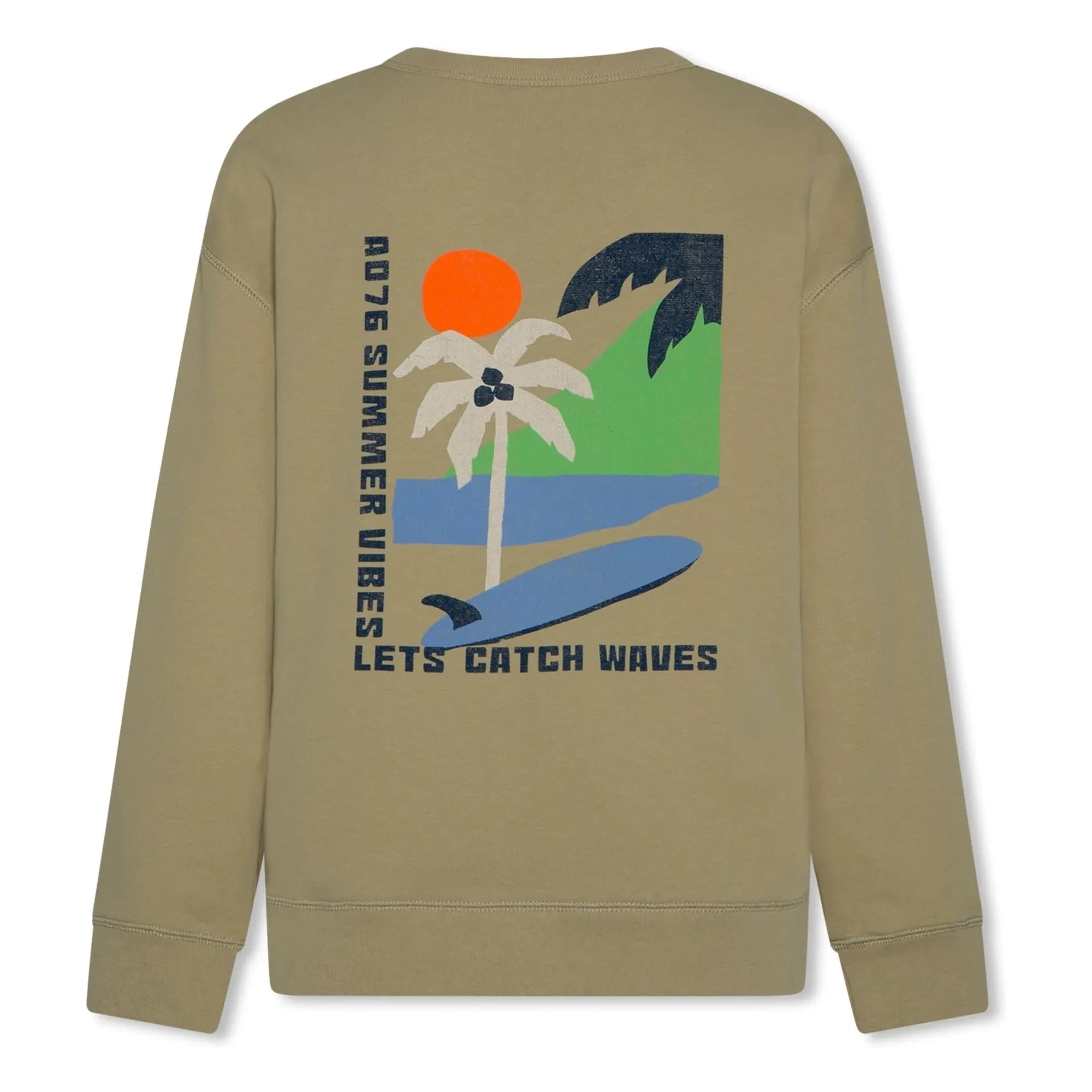 AO76 - Sudadera de algodón reciclado Oscar Landscape | Caqui
