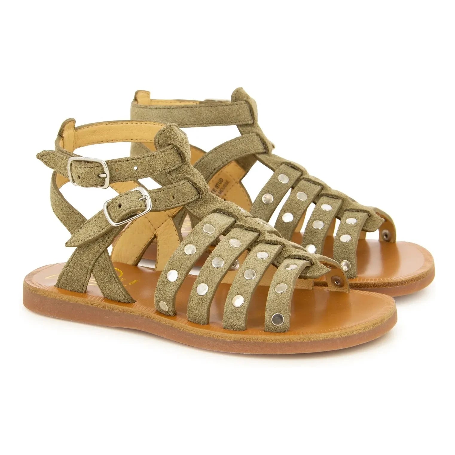 Sandalias Pom d'Api - Plagette Stud | Caqui