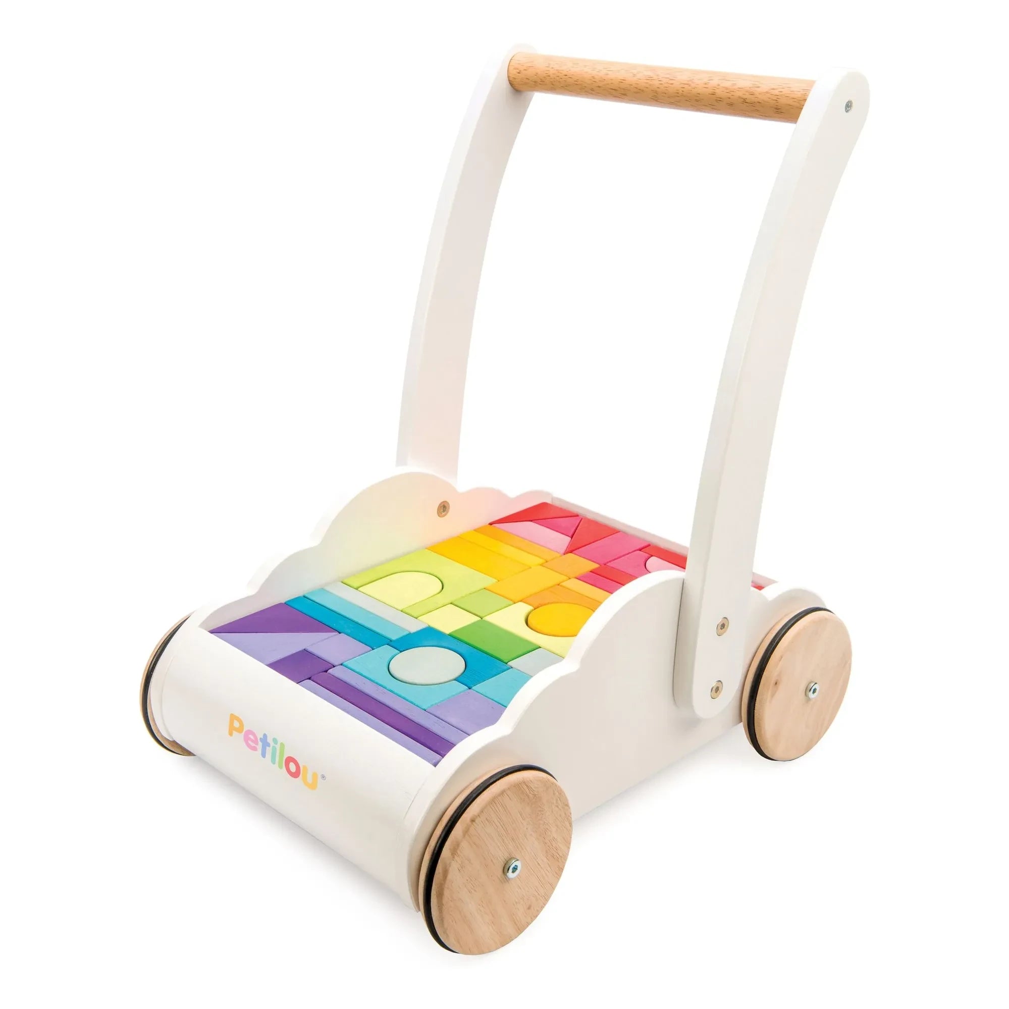 Le Toy Van - Carrito de bloques de madera Nuage | Blanco