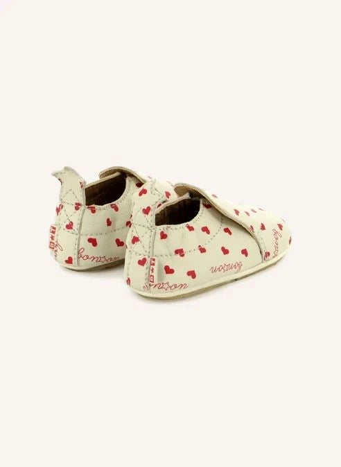 Bonton - Doudou Star Hearts Pantufla | Blanco