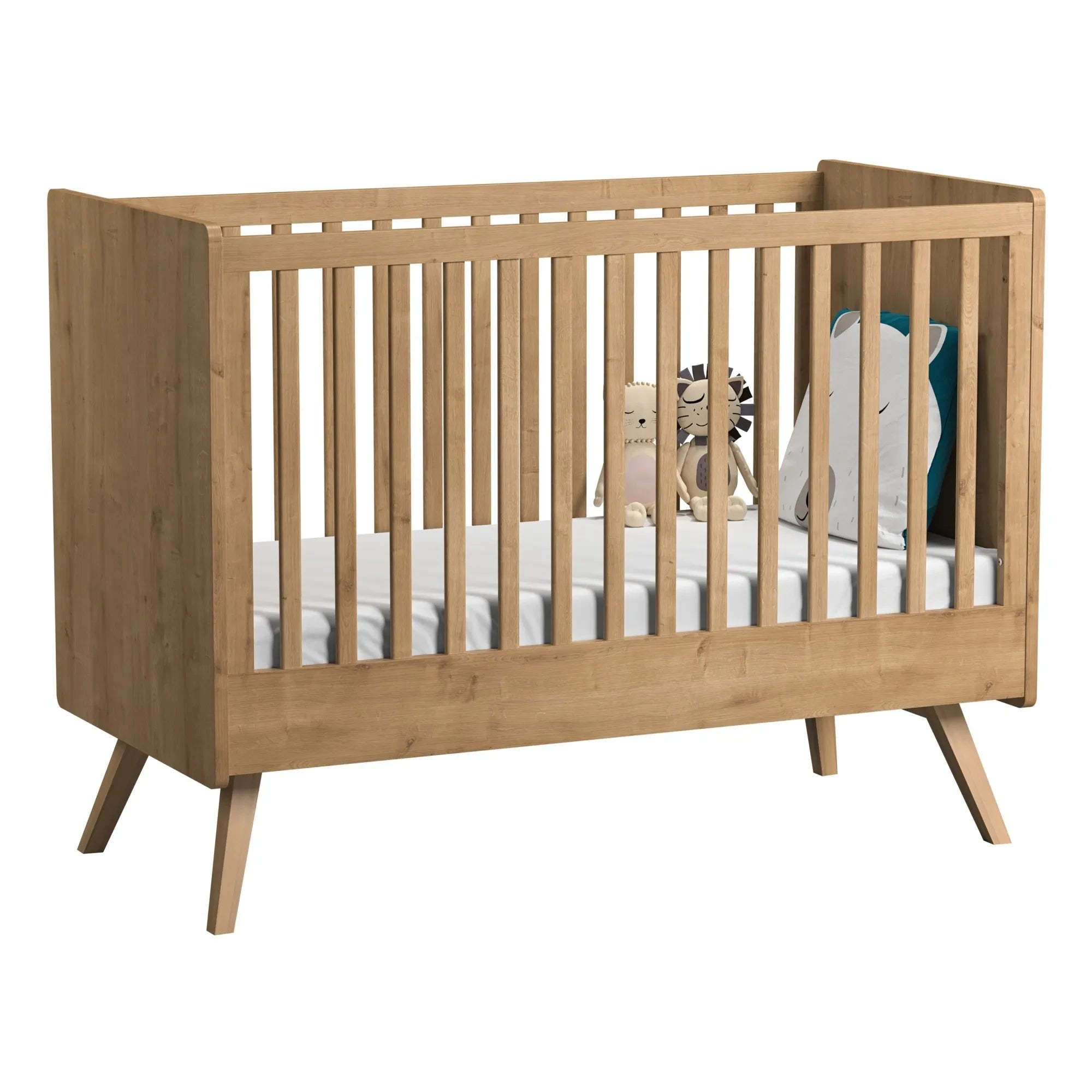 VOX - Cama Vintage Regulable - 70 x 140 cm | Roble