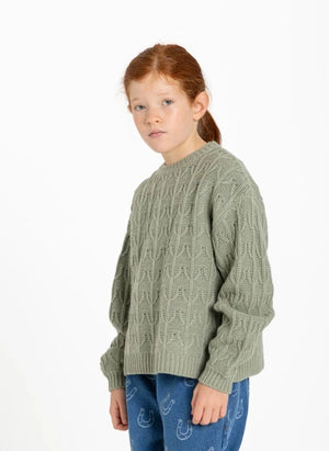 Hundred Pieces - Suéter de Merino Lacy | Verde Agua