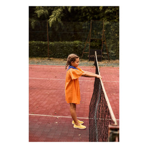 Arsène et Les Pipelettes - Vestido de volantes de voile de algodón orgánico | Naranja