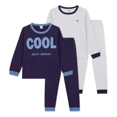 Petit Bateau - Conjunto de pijama cómodo de 2 piezas | Azul