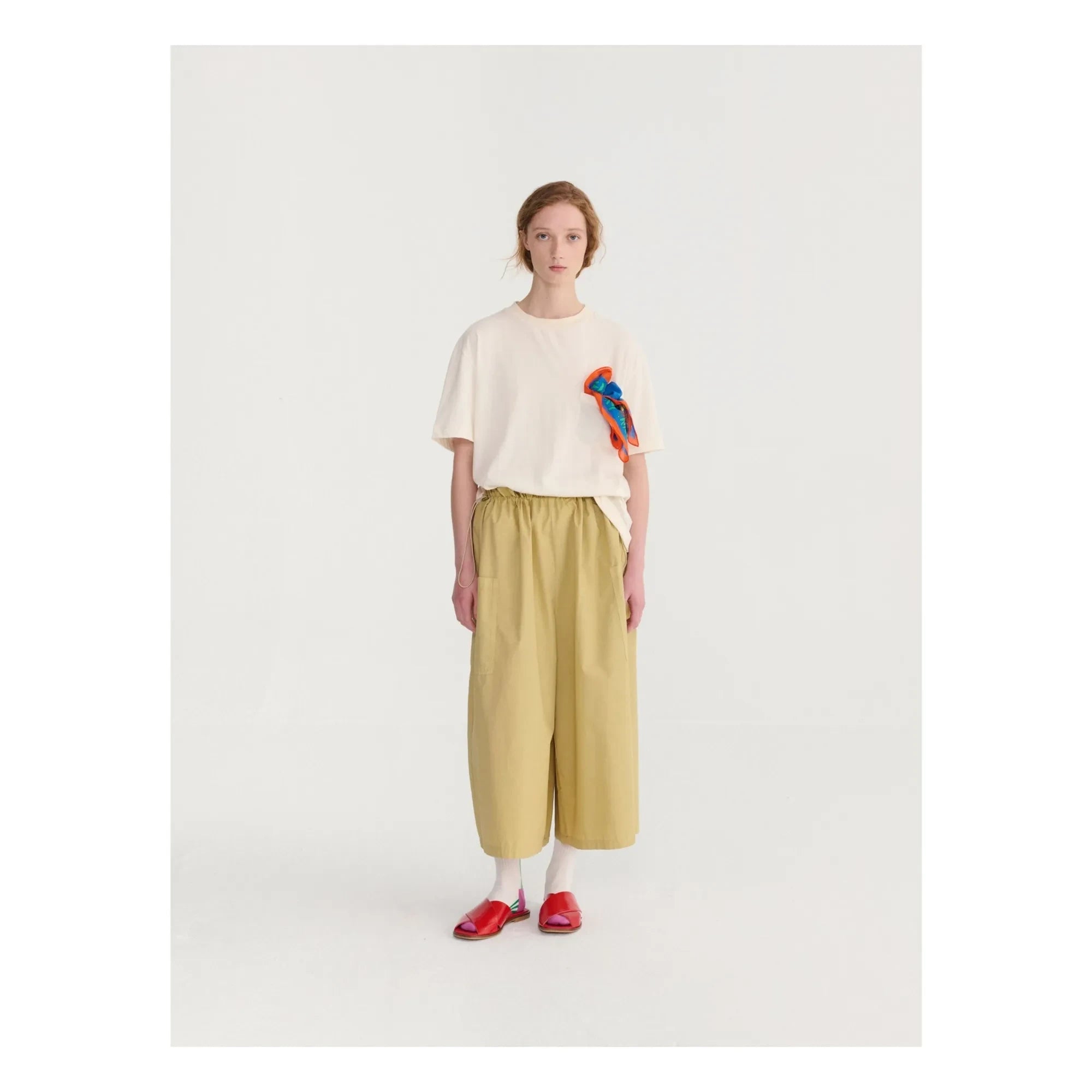 Bobo Choses - Pantalón de algodón orgánico Paper Touch | Beige