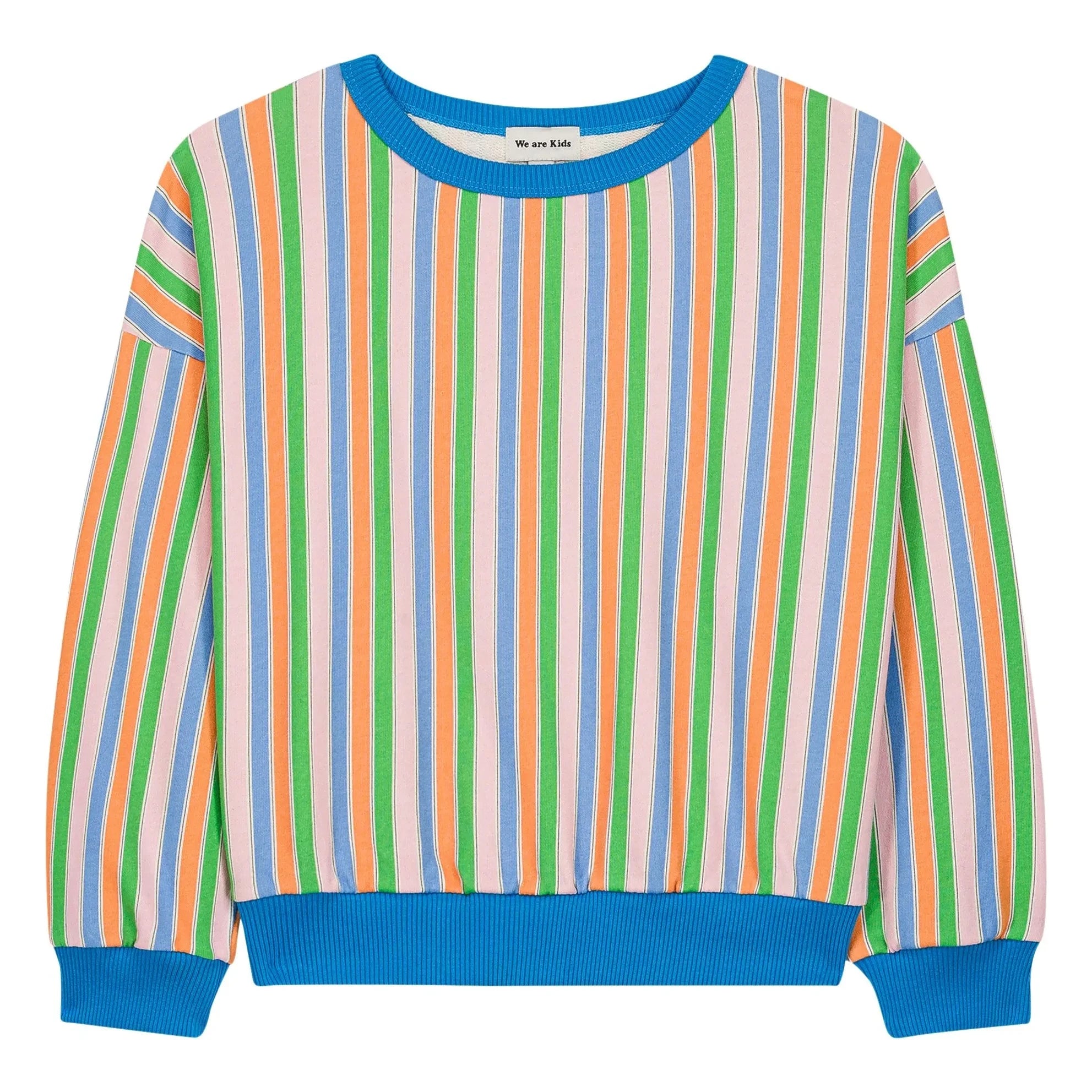 We Are Kids - Sudadera de algodón orgánico a rayas Tony | Azul