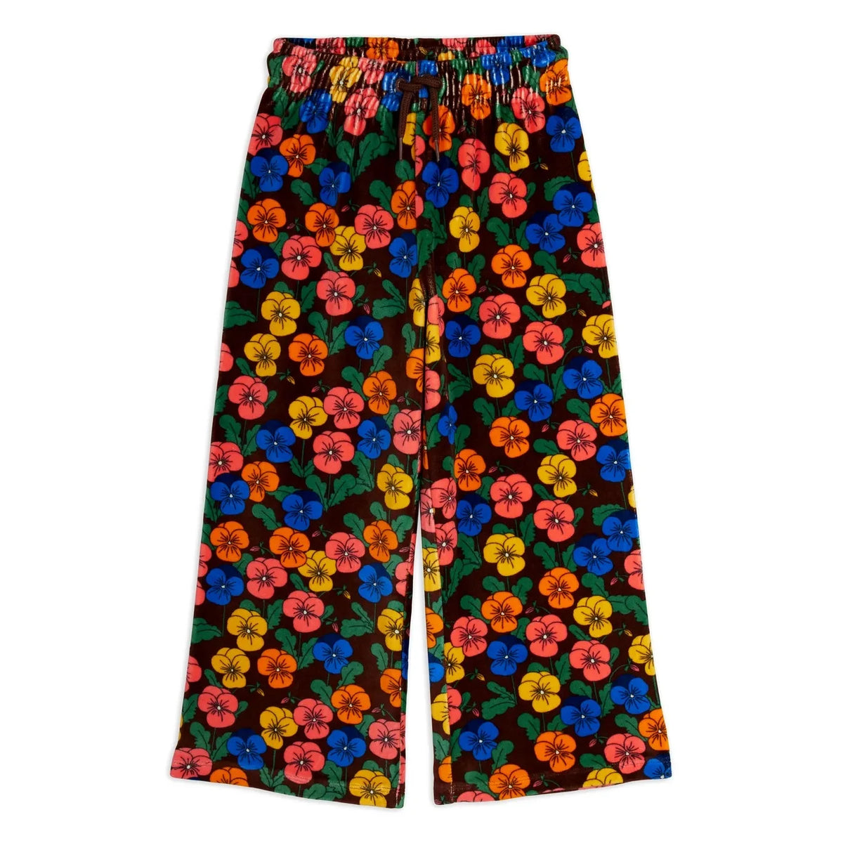 Mini Rodini - Pantalón con Estampado Floral de Algodón Orgánico | Negro