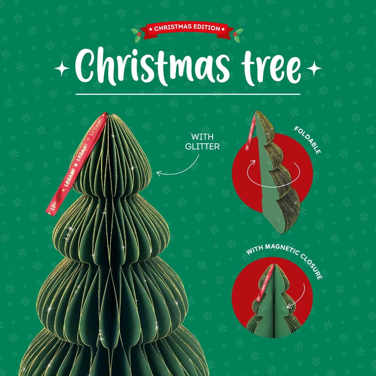 Legami - Decoración de Navidad en Panal - Árbol de Navidad