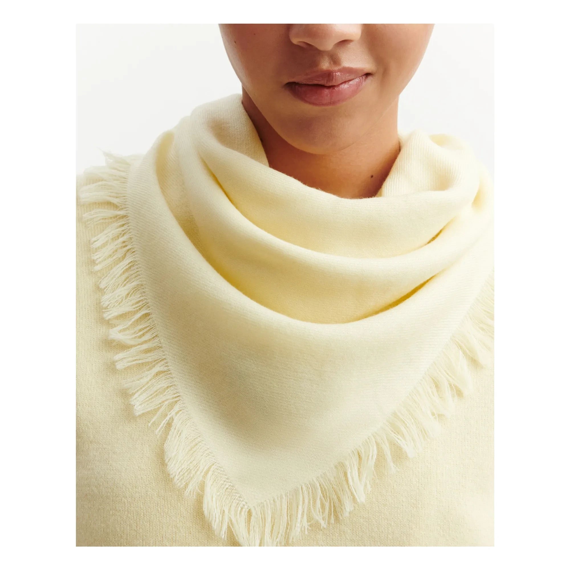 Bompard - Mini Dimi Cachemire Cuadrado | Amarillo limón
