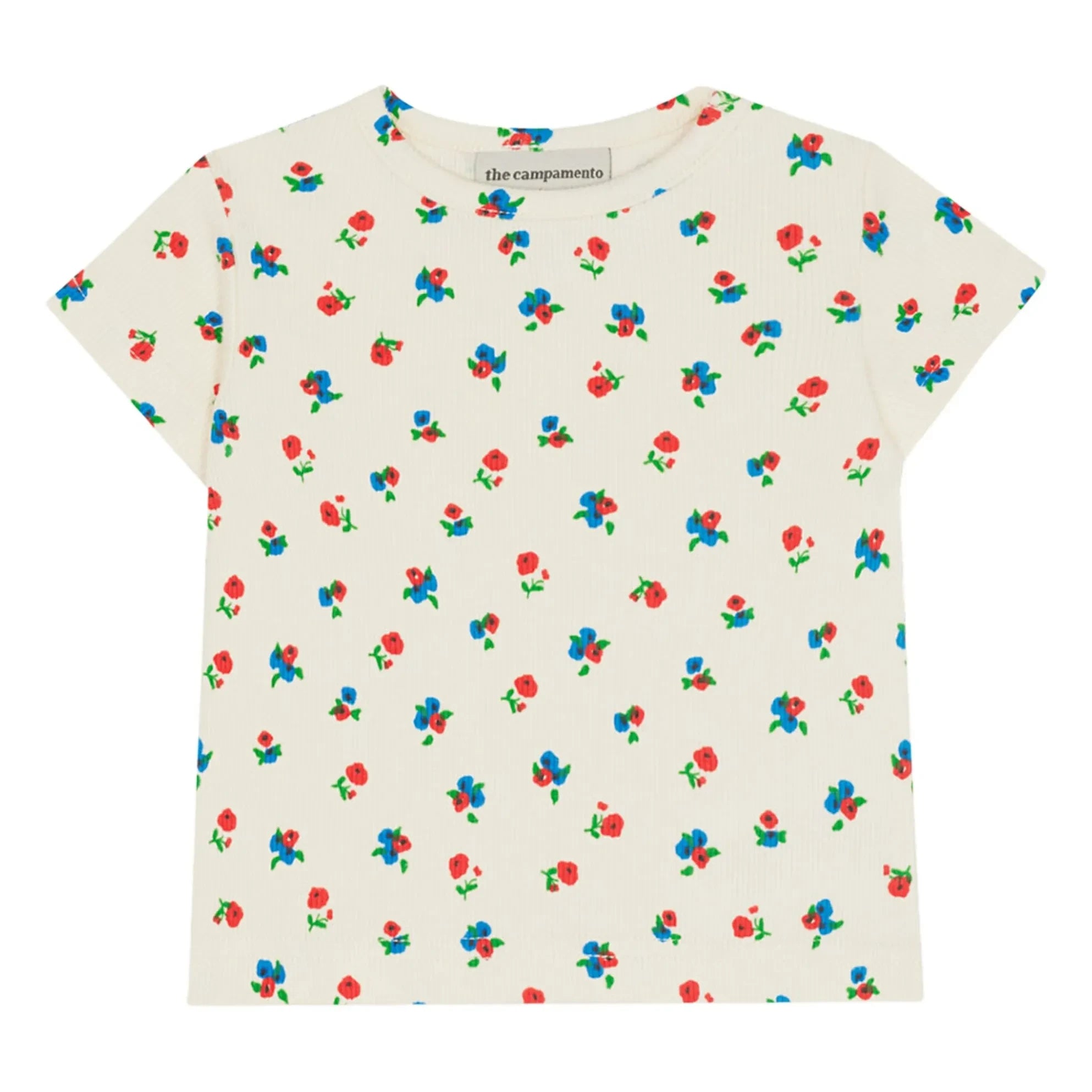 The Campamento - Camiseta Acanalada Estampado Floral | Crudo