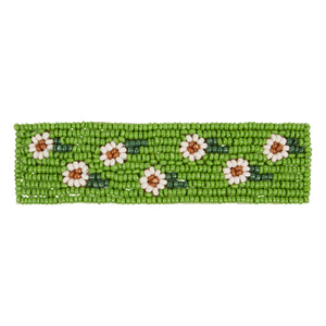 Emile et Ida - İnci Papatya saç tokası | Yeşil